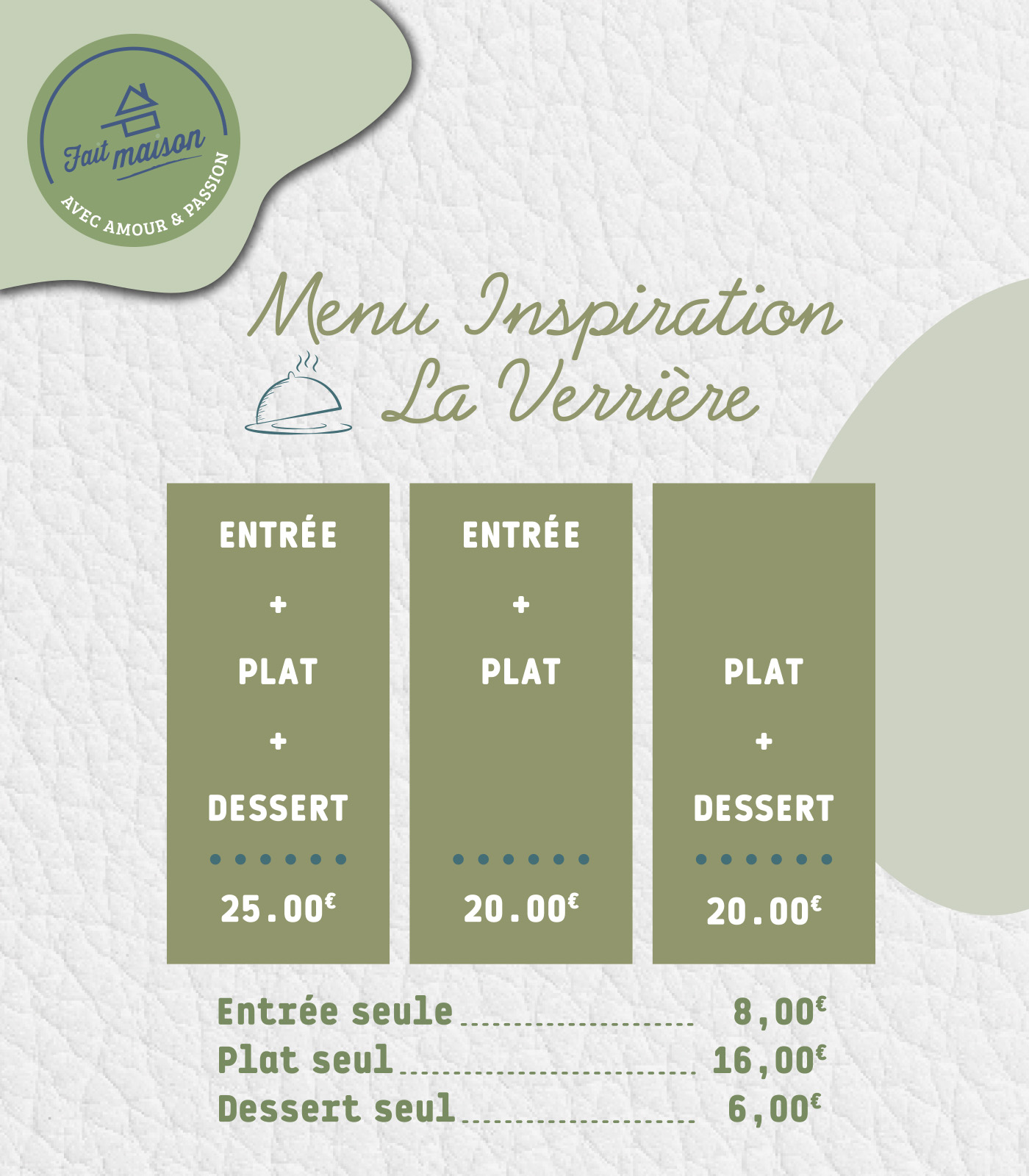 Formule du Jour La Verrière Restaurant